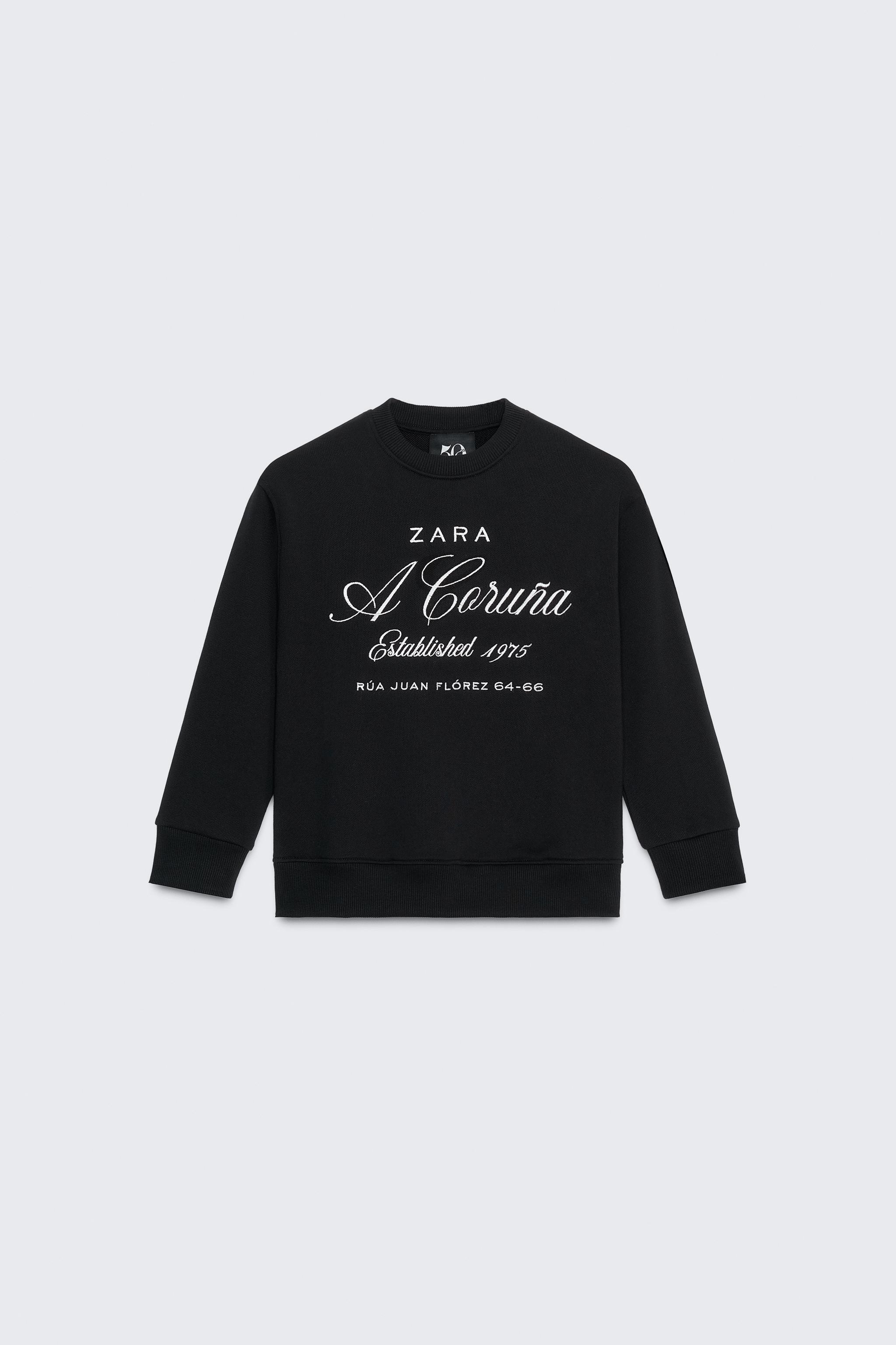 50TH ANNIVERSARY EMBROIDERED TEXT SWEATSHIRT
